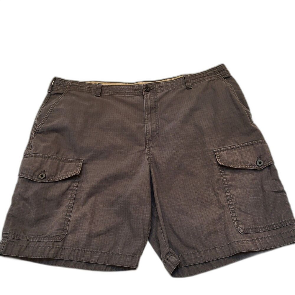 IZOD Saltwater Men's Size 42 Gray Cargo Shorts All Cotton Hiking Athleisure - Picture 3 of 15